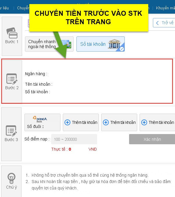 Số tài khoản 1